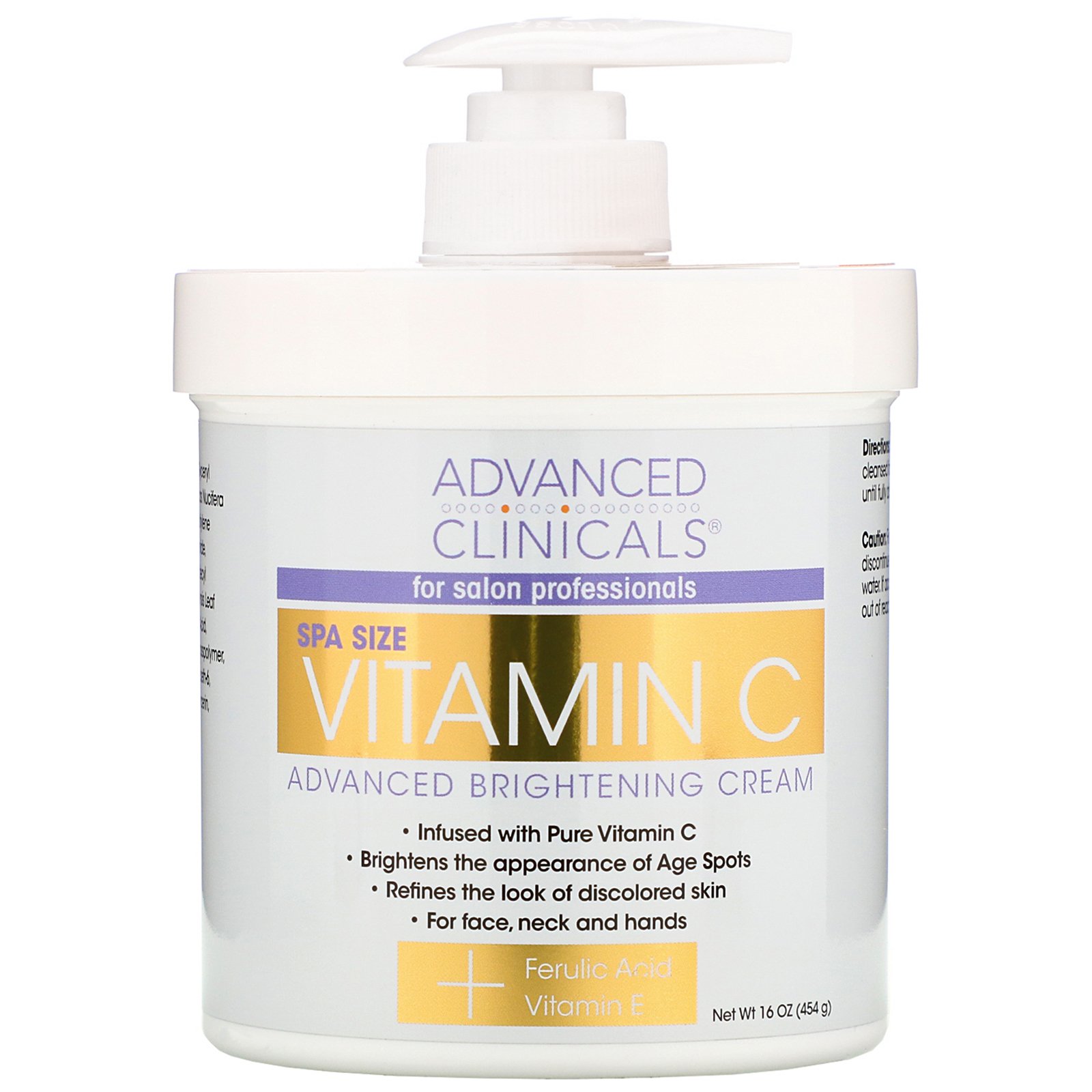 Comprar Advanced Clinicals, Vitamina C, Creme Clareador Avançado, 454 g (16 oz)
