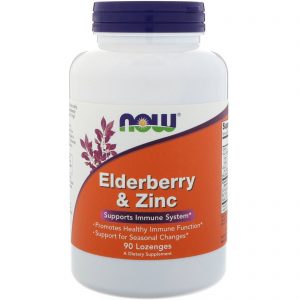 Comprar Now Foods, Sabugueiro e Zinco, 90 Pastilhas