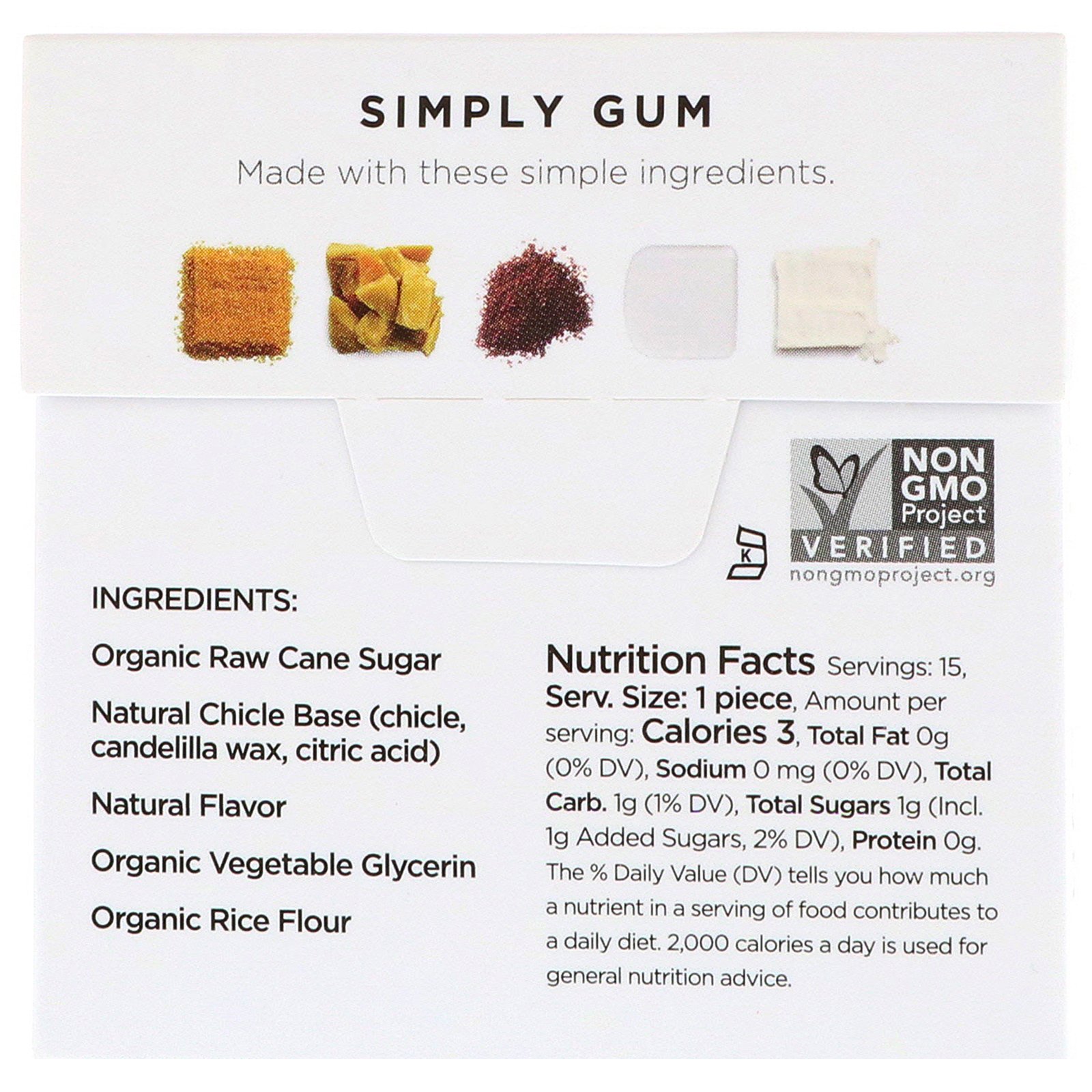 Comprar Simply Gum, Goma de Mascar, Café Natural, 15 Gomas - Imagem 2