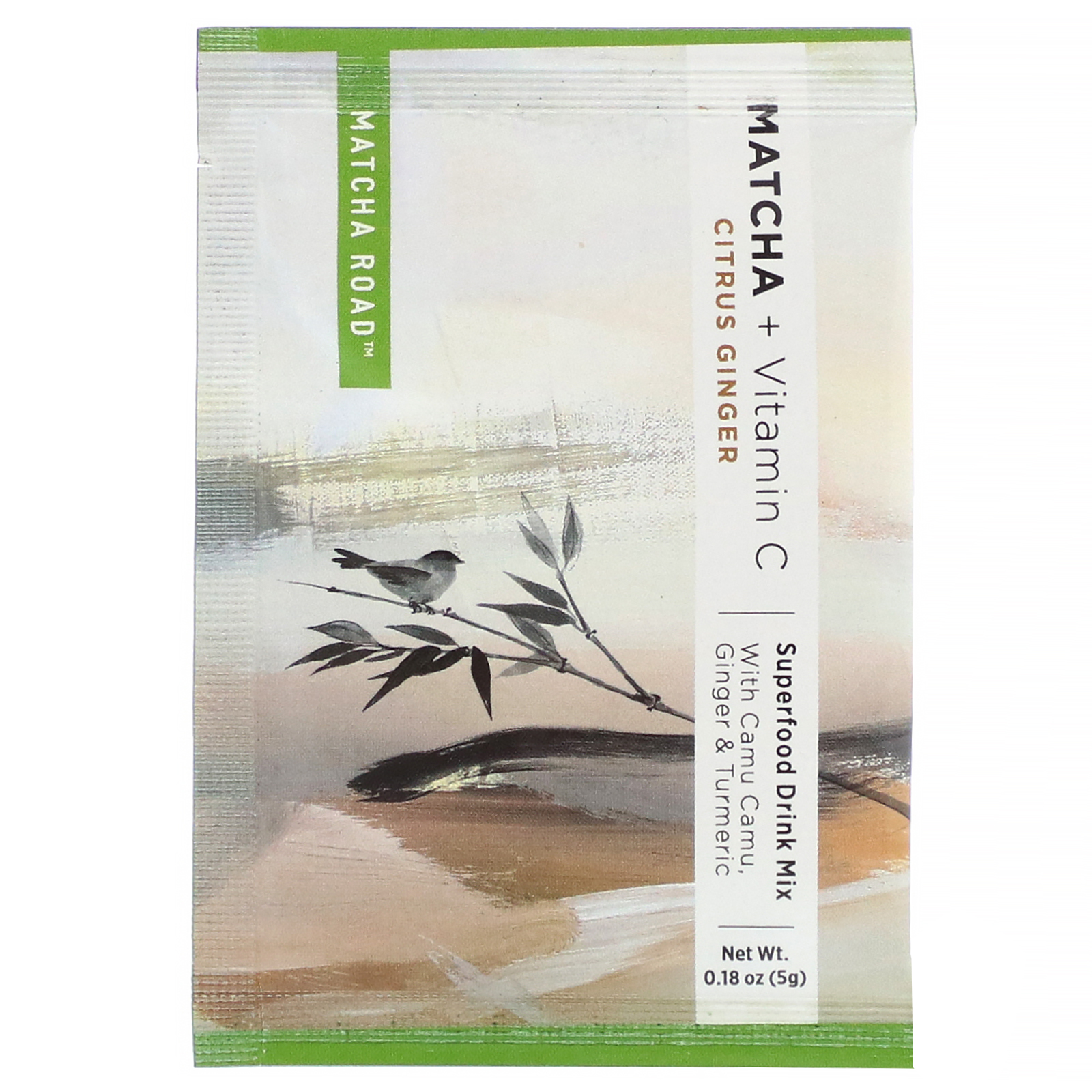 Comprar Matcha Road, Matcha + Vitamina C, Mistura de Superalimentos para Bebidas, Cítricos com Gengibre, 10 Envelopes, 5 g (0,18 oz) Cada - Imagem 3