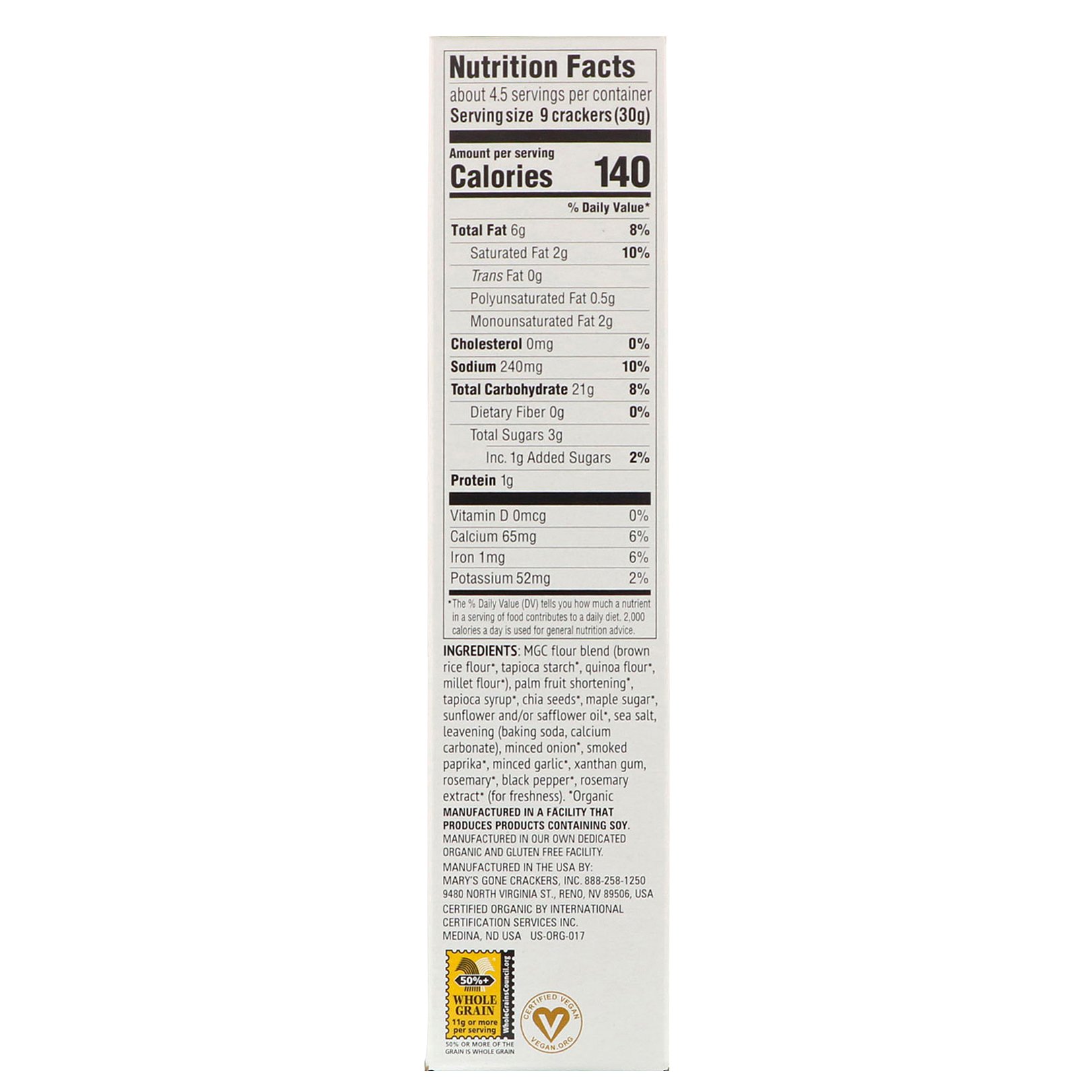 Comprar Mary's Gone Crackers, Real Thin Crackers, Cebola, 5 oz (141 g) - Imagem 2