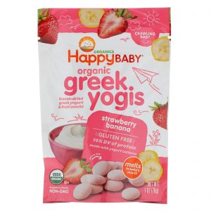 Comprar Happy Family Organics, Yogis, Iogurte Grego Orgânico, Banana com Morango, 1 oz (28 g)