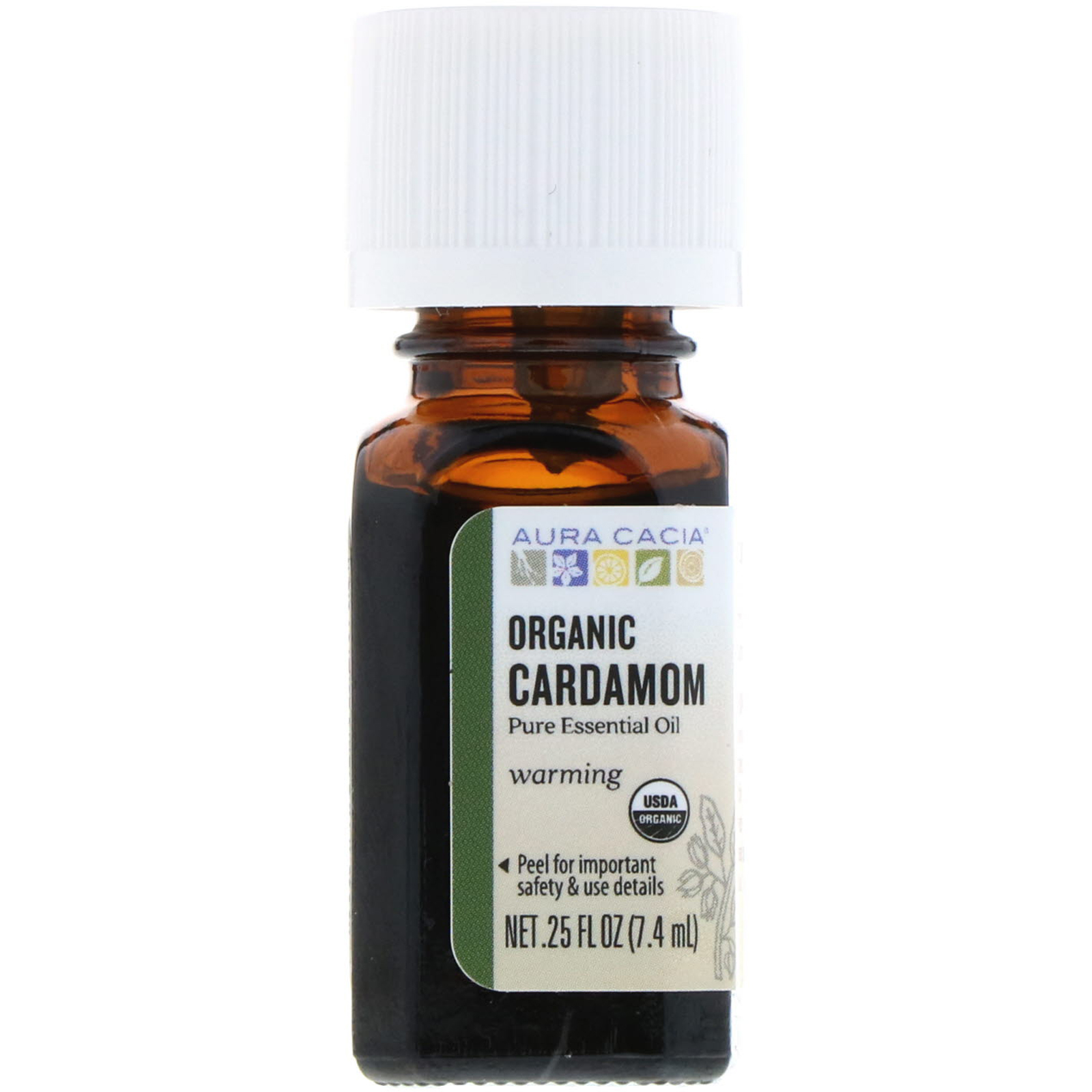 Comprar Aura Cacia, Pure Essential Oil, Organic Cardamom, .25 fl oz (7.4 ml)