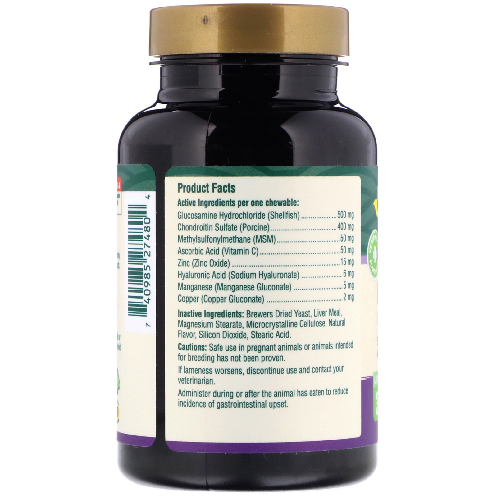 Comprar petnc NATURAL CARE, Quadril e Articulações, Nível 3, Sabor de Fígado, 45 Mastigáveis - Imagem 2