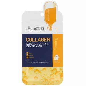 Comprar Mediheal, Colágeno, Máscara Essencial Revigorante e Firmadora, 5 Folhas, 24 ml (0,81 fl oz) Cada