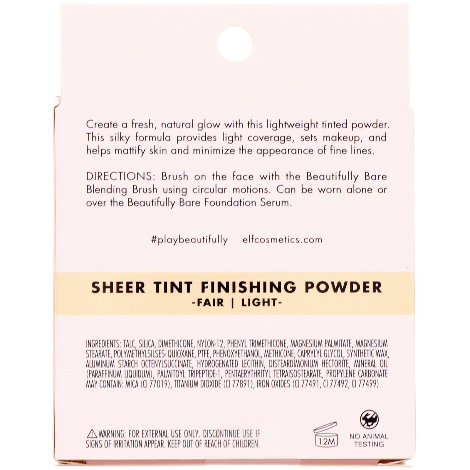 Comprar E.L.F., Beautifully Bare, Tonalidade Pura, Pó Finalizador, Pele Clara, 9,4 g (0,33 oz) - Imagem 3