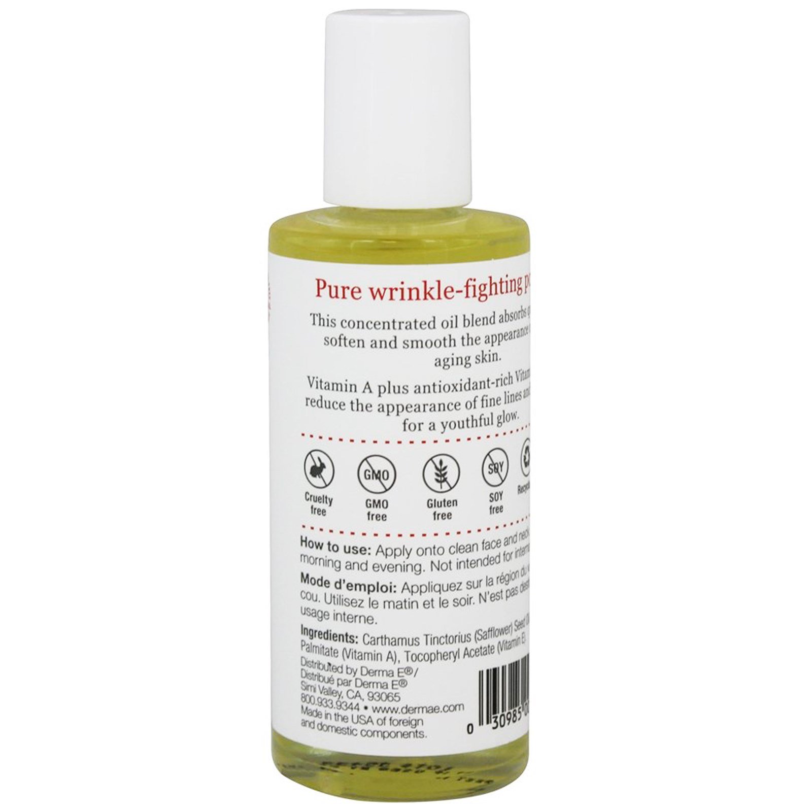 Comprar Derma E, Óleo com Vitaminas A e E para Tratamento Antirrugas, 60 ml (2 fl oz) - Imagem 2
