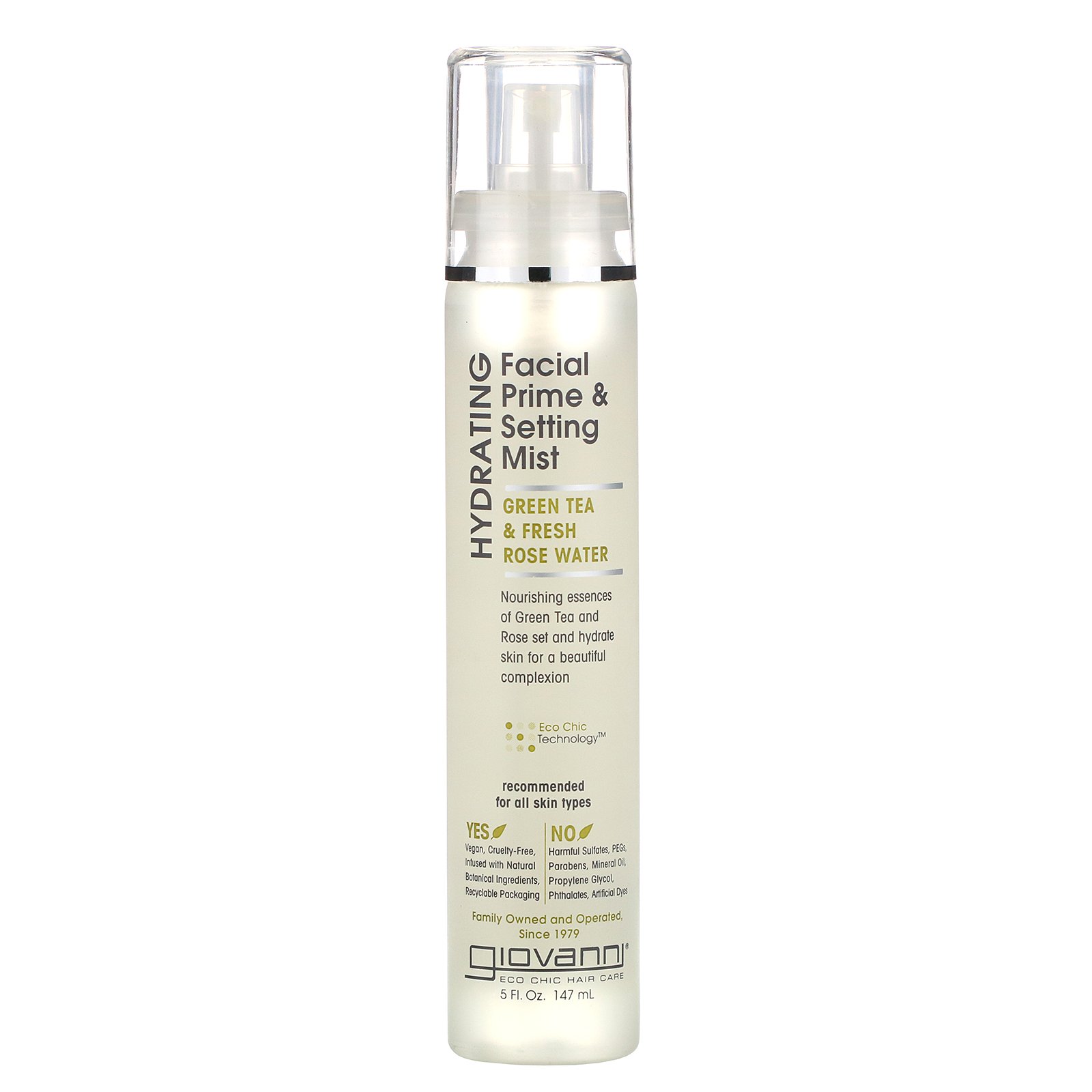 Comprar Giovanni, Hydrating Facial Prime & Setting Mist, Green Tea & Fresh Rose Water, 5 fl oz (147 ml)