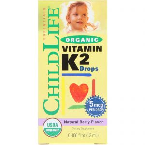 Comprar ChildLife, Orgânico, Gotas de Vitamina K2, Sabor Natural de Frutos Silvestres, 12 ml (0,406 fl oz)