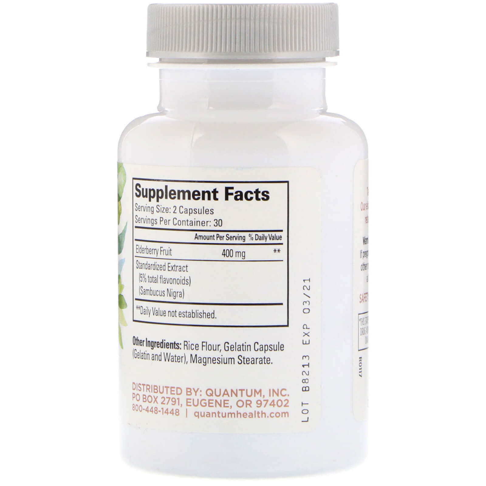 Comprar Quantum Health, Sabugueiro, Defesa Imune, 60 Cápsulas - Imagem 2