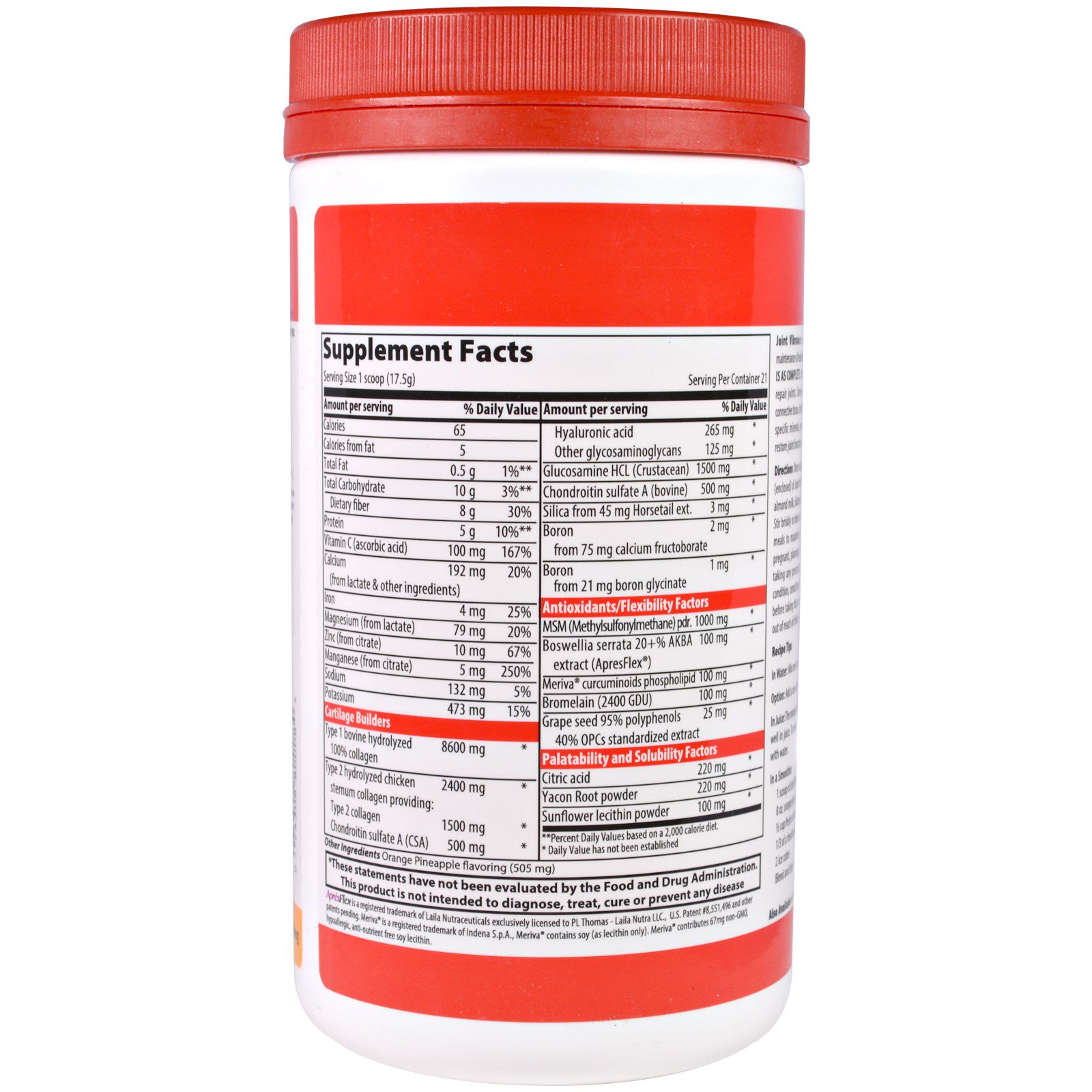 Comprar Vibrant Health, Joint Vibrance, Versão 4.3, Laranja Abacaxi, 367,5 g (12,96 oz) - Imagem 2