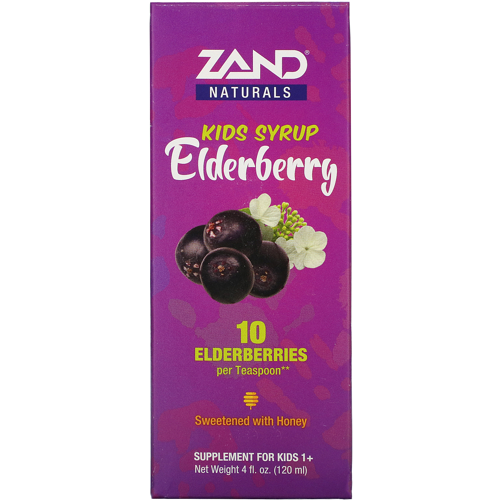 Comprar Zand, Kids Elderberry Syrup, 4 fl oz (120 ml)