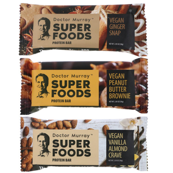 Comprar Dr. Murray's, Superfoods Protein Bars, Vegan Protein Combo Pack, 12 Bars, 2.05 oz (58 g) Each - Imagem 4