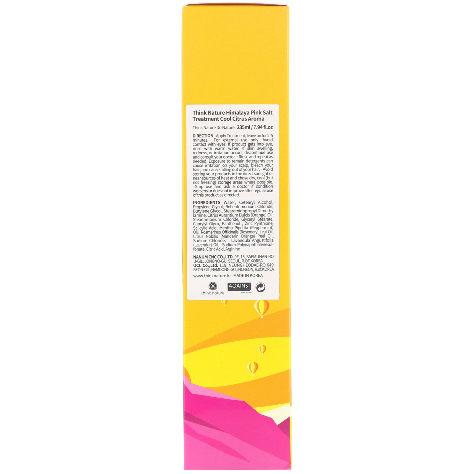 Comprar Think Nature, Tratamento de Sal Rosa do Himalaia, Aroma Cítrico Refrescante, 235 ml (7,94 fl. oz) - Imagem 3