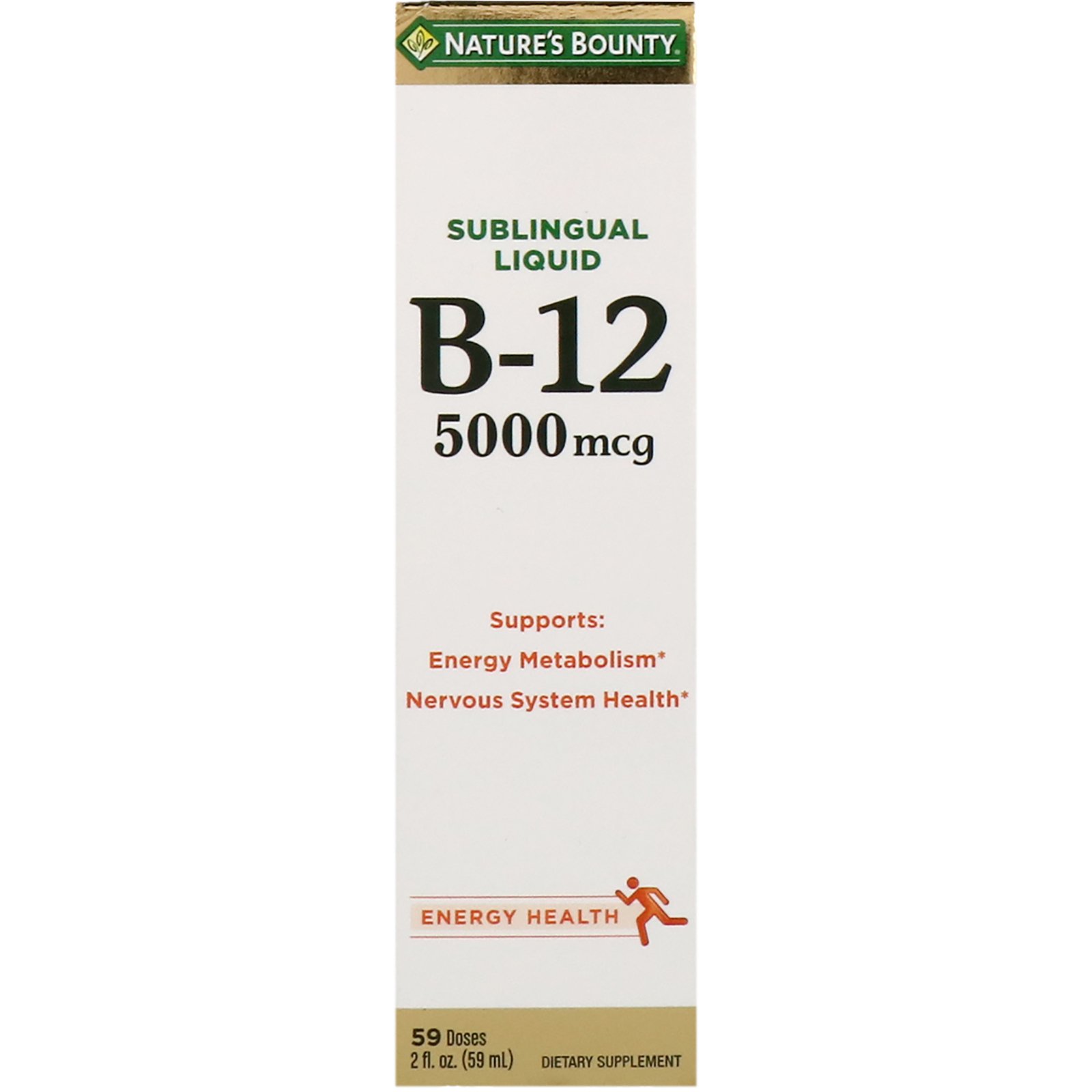 Comprar Nature's Bounty, Líquido Sublingual, B12, 5.000 mcg, frasco 59 ml