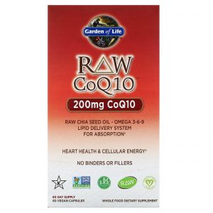 Comprar Garden of Life, RAW CoQ10, 200 mg, 60 Vegan Capsules