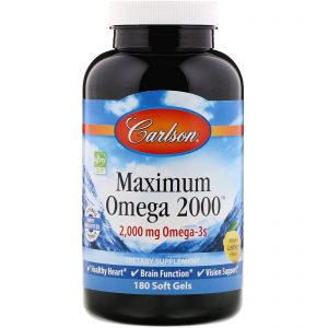 Comprar Carlson Labs, Maximum Omega 2000, Natural Lemon, 2,000 mg, 180 Soft Gels