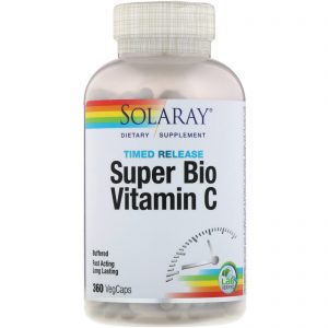 Comprar Solaray, Super Bio Vitamin C, Time Release, 360 VegCaps