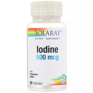 Comprar Solaray, Iodo de Iodeto de Potássio, 500 mcg, 30 CápsVeg