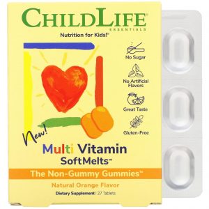 Comprar ChildLife, Multi Vitamin SoftMelts, Natural Orange Flavor, 27 Tablets