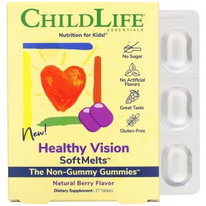 Comprar ChildLife, Healthy Vision SoftMelts, Natural Berry Flavor, 27 Tablets