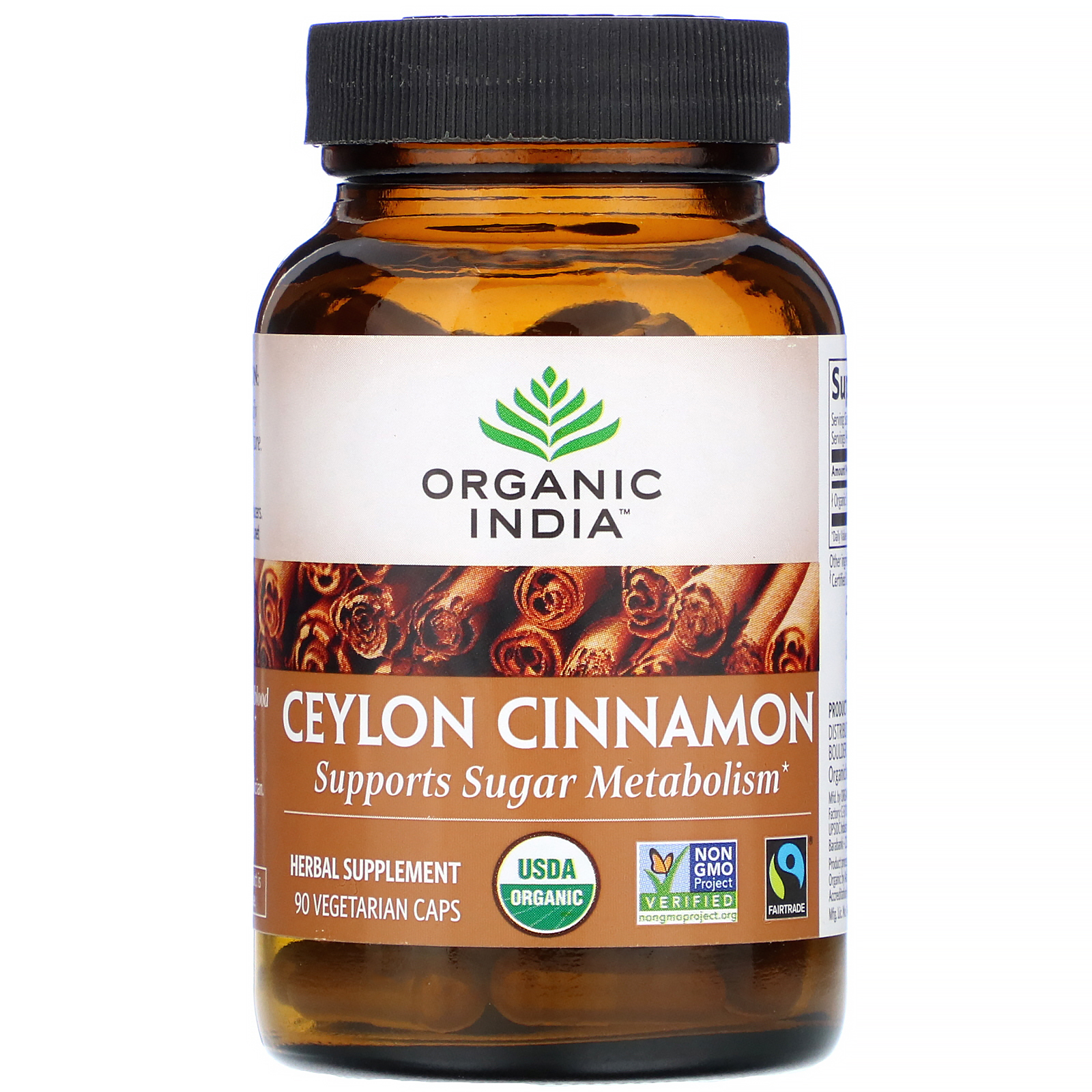 Comprar Organic India, Ceylon Cinnamon, 90 Vegetarian Caps