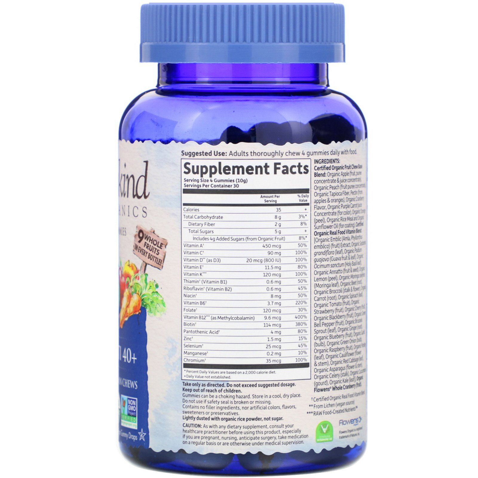 Comprar Garden of Life, MyKind Organics, Men's Multi 40+, Organic Berry, 120 Vegan Gummy Drops - Imagem 2