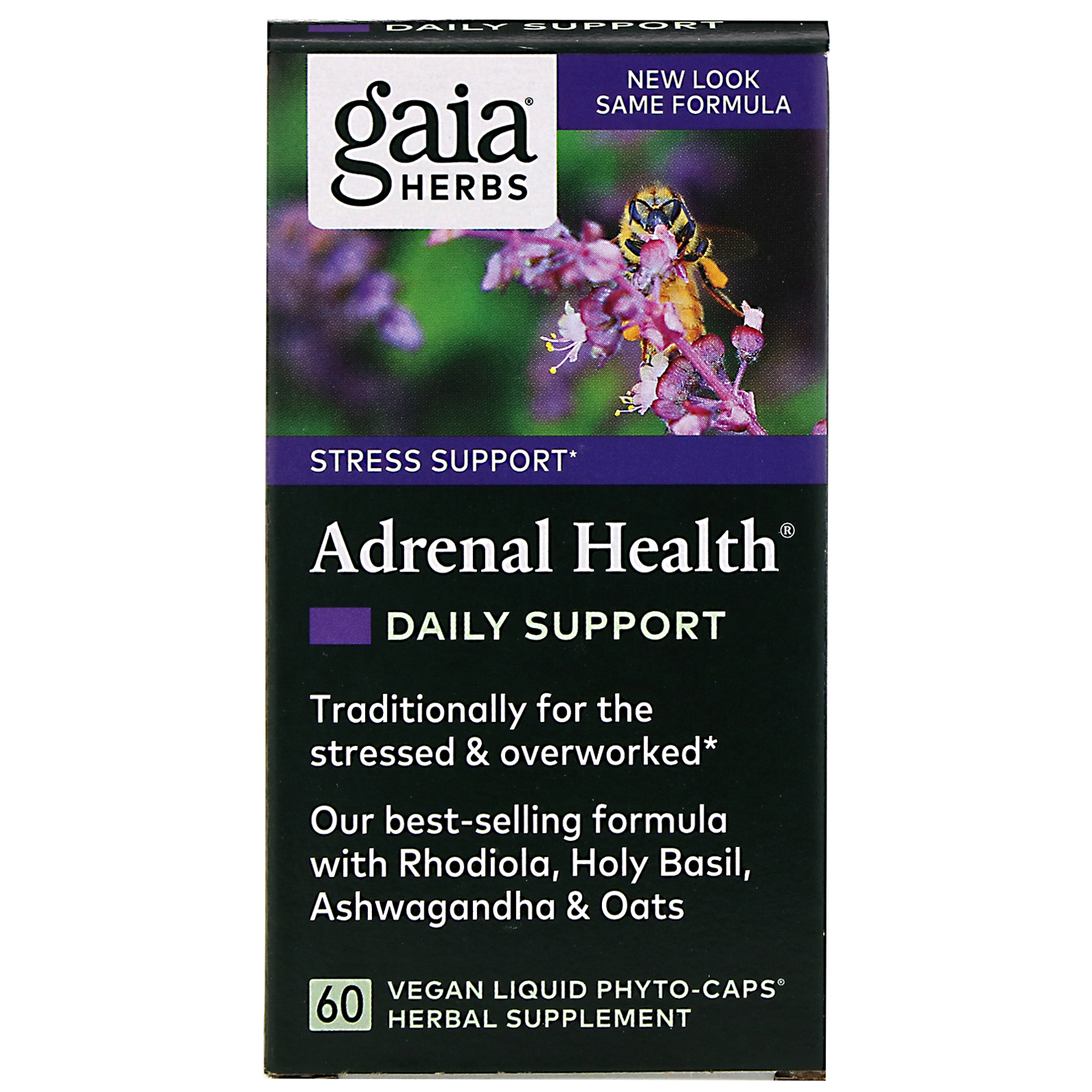 Comprar Gaia Herbs, Adrenal Health, Suporte Diário, 60 Fitocápsulas Líquidas Veganas - Imagem 2