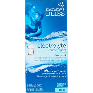 Comprar Mommy's Bliss, Electrolyte Powder Packs, Unflavored, 1 Year +, 8 Powder Packs, 0.18 oz (5.2 g) Each