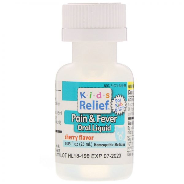 Comprar Homeolab USA, Kids Relief, Pain & Fever Oral Liquid, For Kids 0-12 Yrs, Cherry Flavor, 0.85 fl oz (25 ml) - Imagem 4