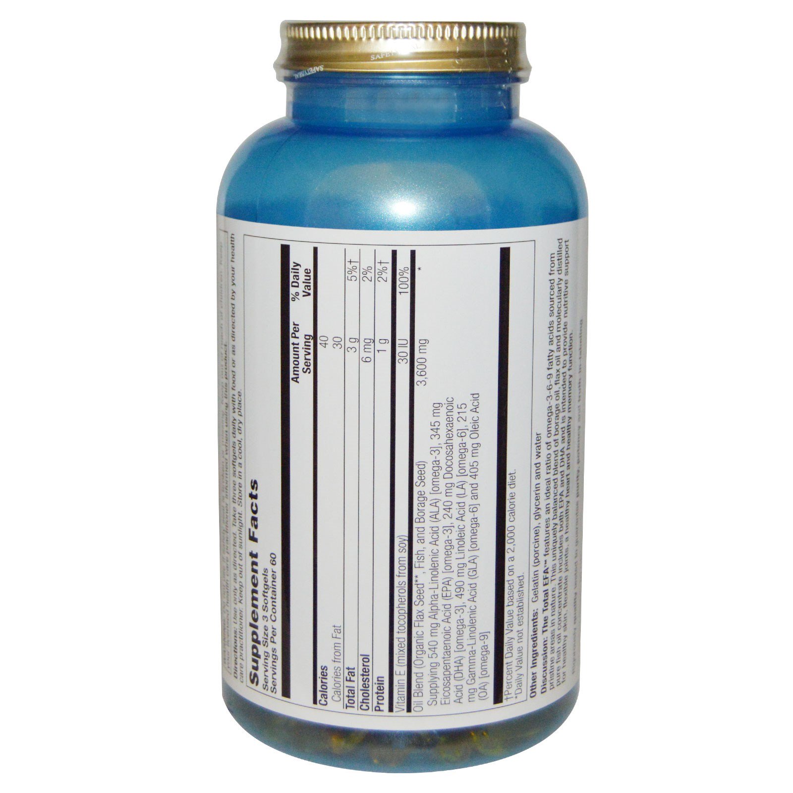 Comprar Health From The Sun, The Total EFA, Ômega 3-6-9, 180 Cápsulas Macias - Imagem 2