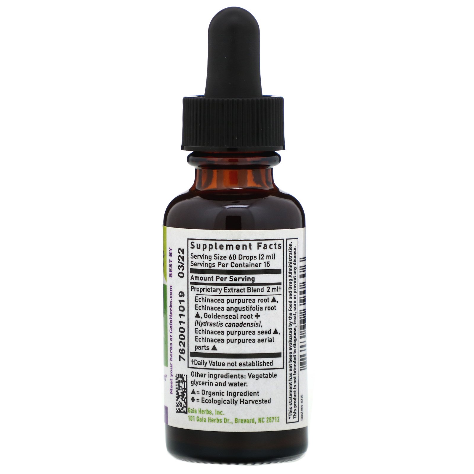 Comprar Gaia Herbs, Kids, Echinacea Goldenseal Herbal Drops, Fórmula Sem Álcool, 30 ml (1 fl oz) - Imagem 2