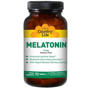 Comprar Country Life, Melatonina, 3 mg, 90 Tabletes