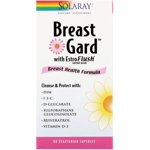 Comprar Solaray, BreastGard with EstroFlush, Breast Health Formula, 60 Vegetarian Capsules