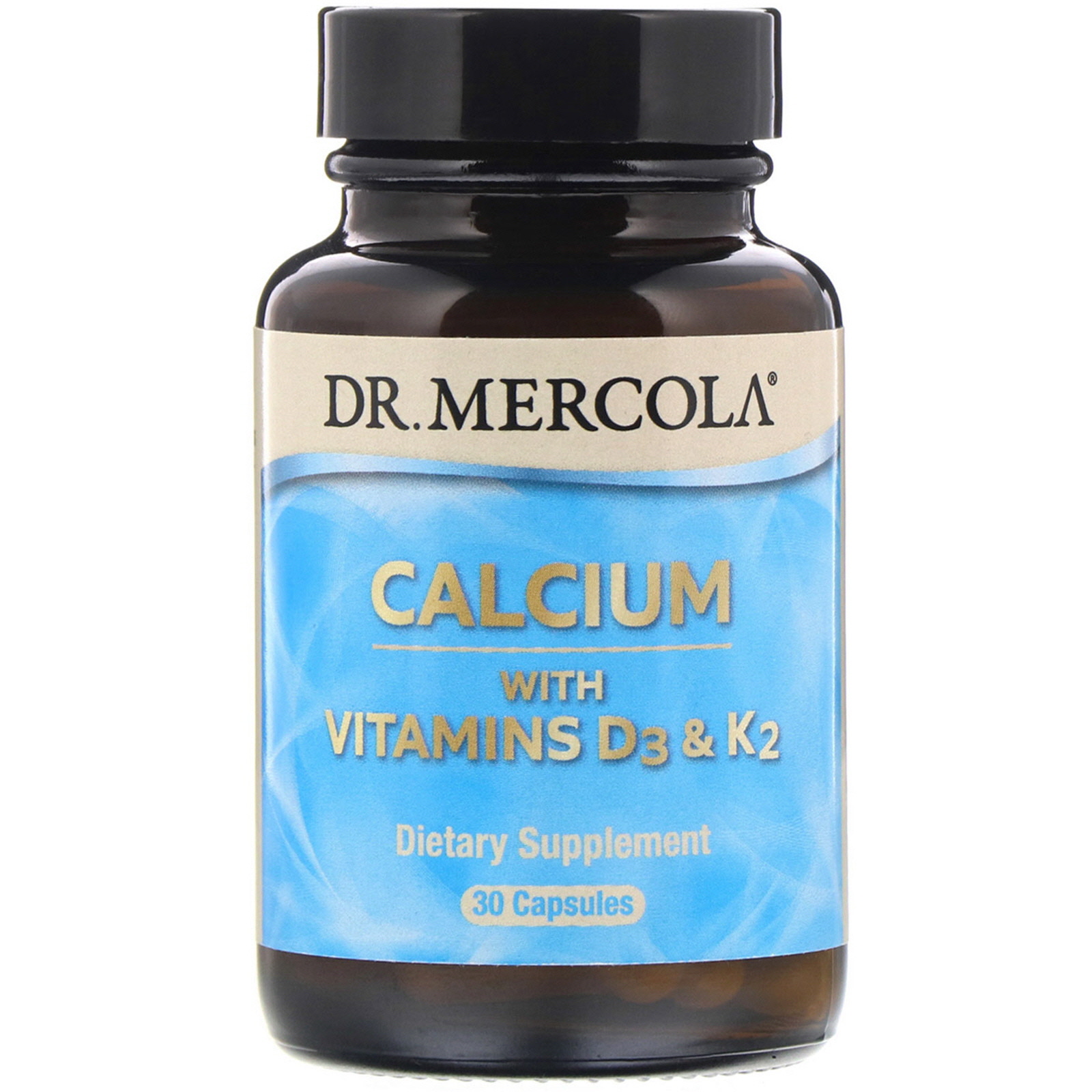 Comprar Dr. Mercola, Cálcio com Vitaminas D3 e K2, 30 Cápsulas