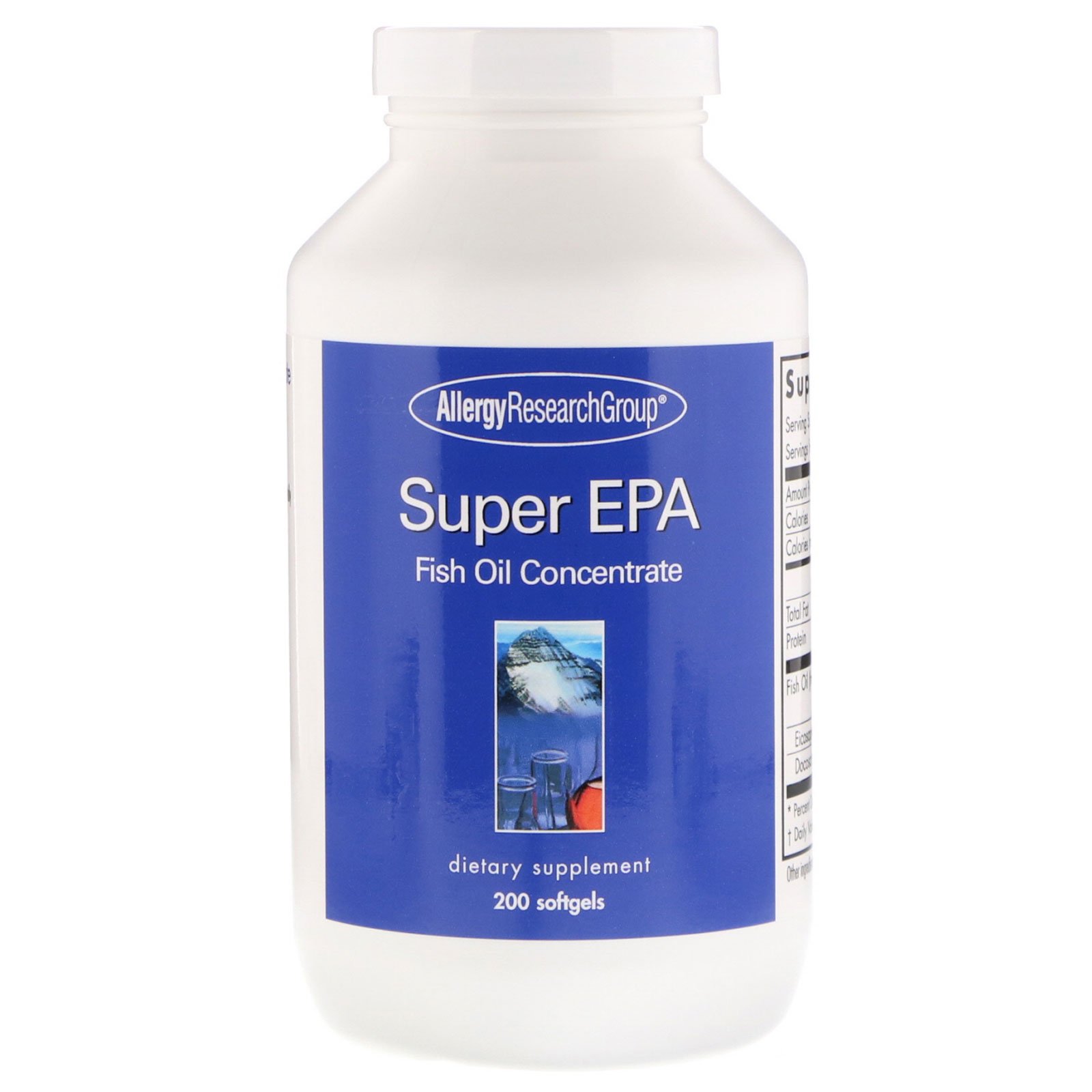 Comprar Allergy Research Group, Super Concentrado de Óleo de Peixe EPA, 200 Cápsulas Gelatinosas