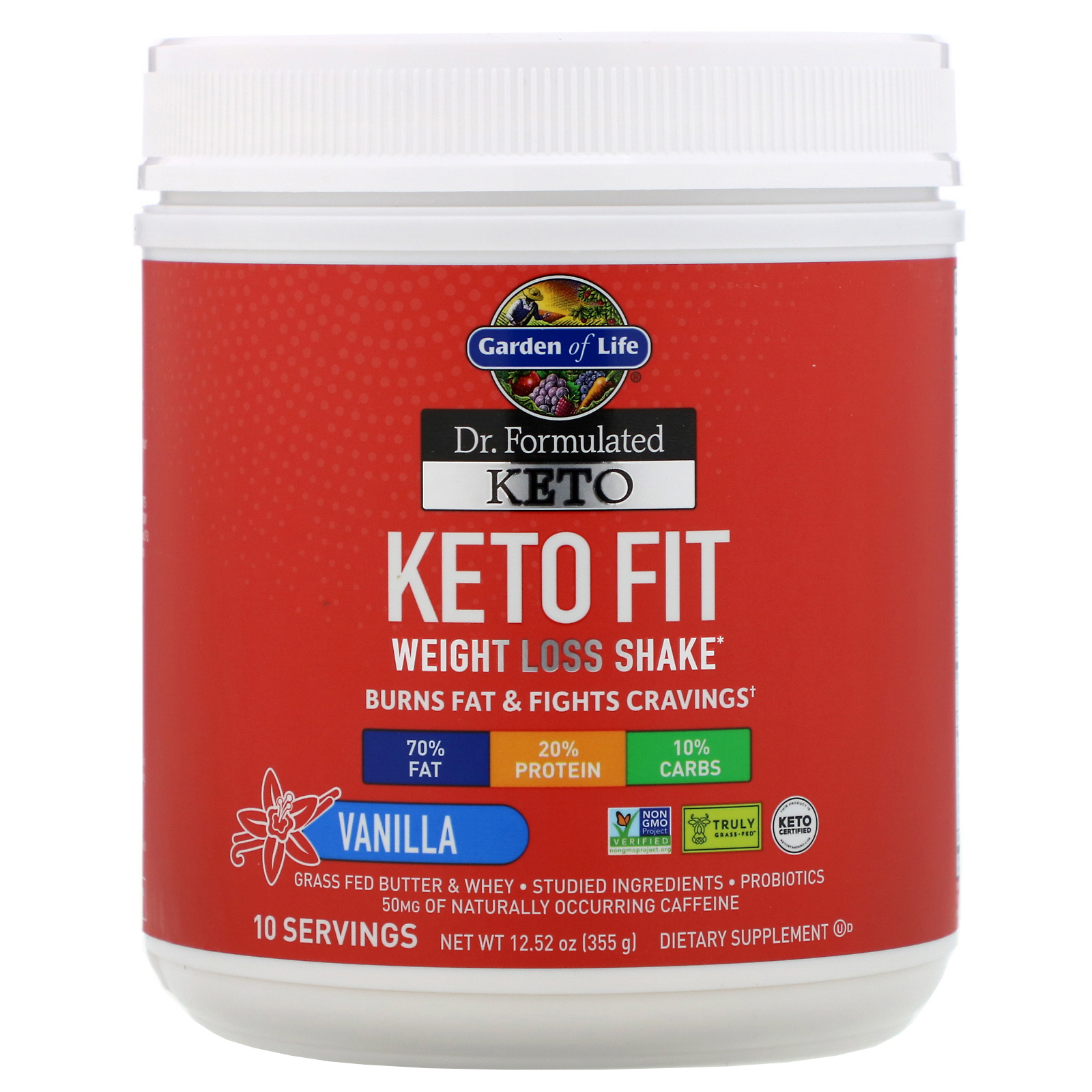 Comprar Garden of Life, Shake de Emagrecimento Keto Fit Dr. Formulated, Baunilha, 355 g (12,52 oz)
