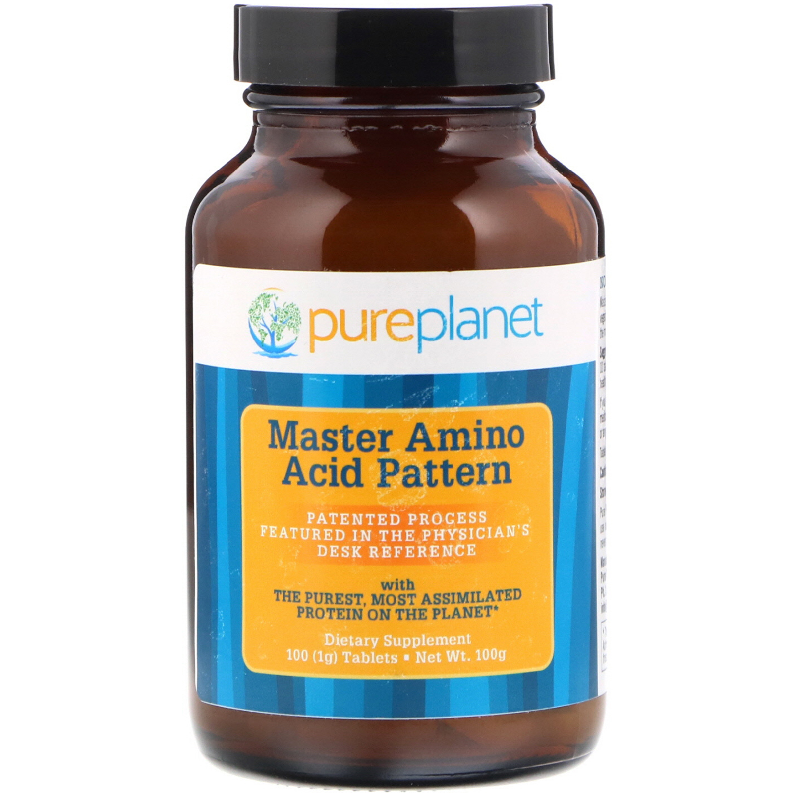 Comprar Pure Planet, Padrão de Aminoácidos Master, 1000 mg, 100 Comprimidos
