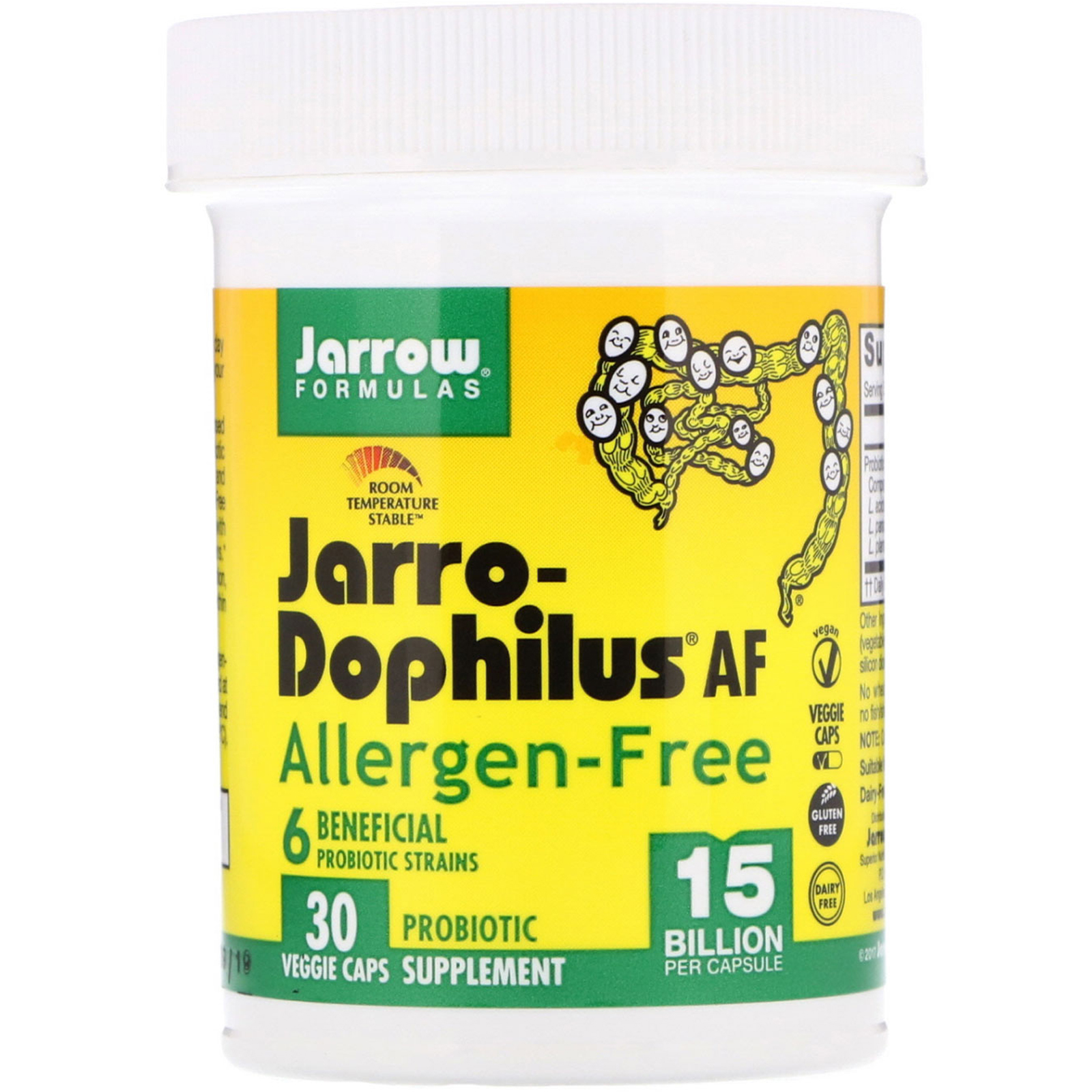 Comprar Jarrow Formulas, Jarro-Dophilus AF, Livre de Alergênicos, 15 Bilhões, 30 Cápsulas Vegetais - Imagem 3