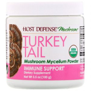 Comprar Fungi Perfecti, Turkey Tail, Pó de Cogumelo Micélio, Suporte Imunológico, 3,5 oz (100 g)