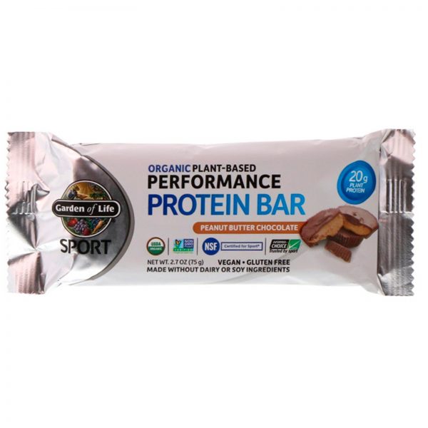 Comprar Garden of Life, Esporte, Barra de Proteínas Orgânicas de Desempenho à Base de Plantas, Chocolate com Manteiga de Amendoim, 12 Barras, 75 g (2,7 oz) Cada - Imagem 4