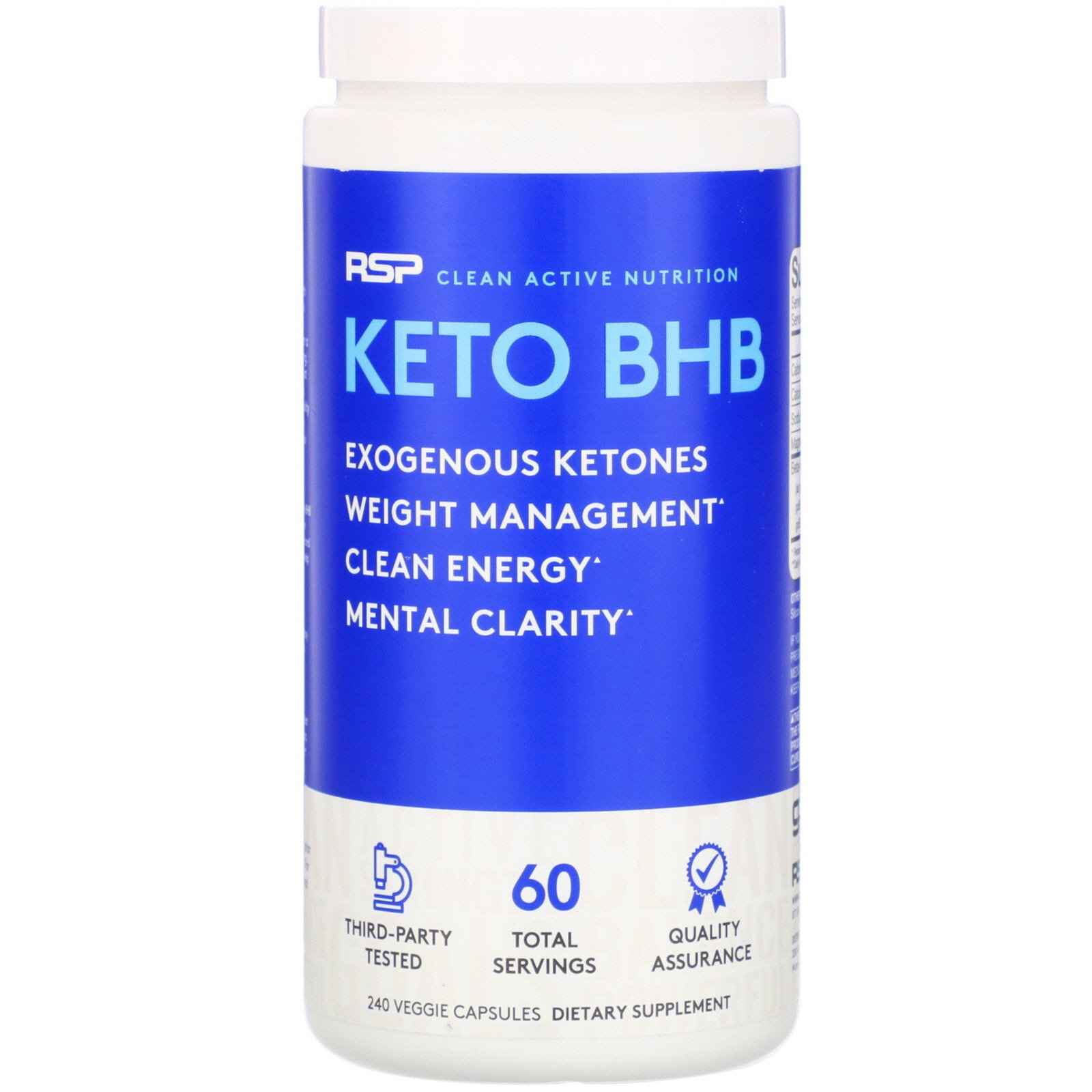 Comprar RSP Nutrition, Keto BHB, 240 Cápsulas Veganas