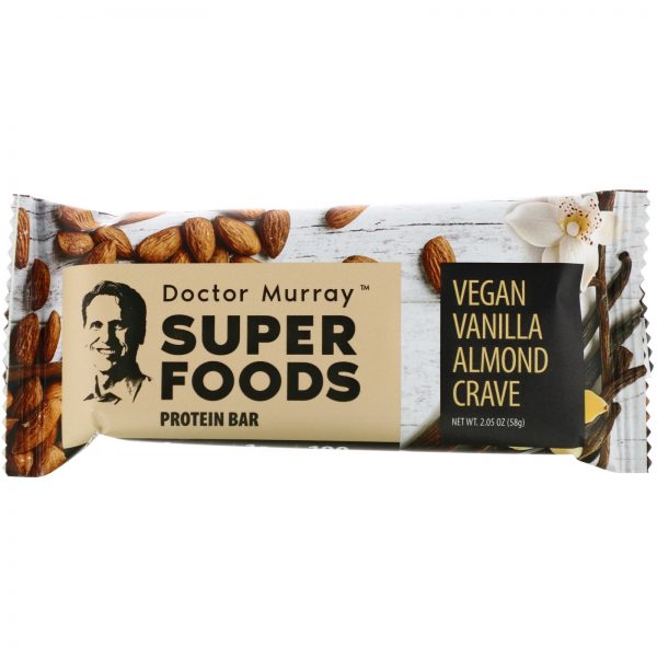 Comprar Dr. Murray's, Superfoods Protein Bars, Vegan Vanilla Almond Crave , 12 Bars, 2.05 oz (58 g) Each - Imagem 4