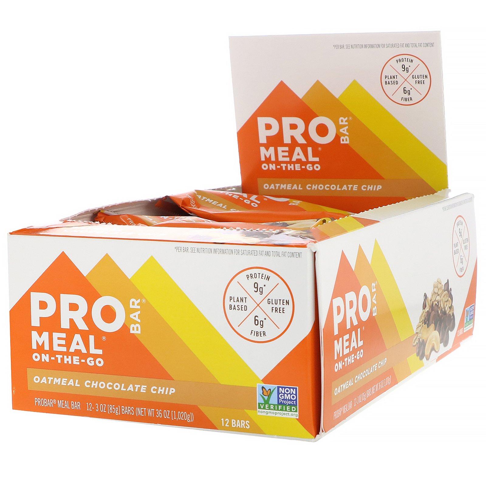 Comprar ProBar, Meal-On-The-Go, Oatmeal Chocolate Chip, 12 Bars, 3 oz (85 g) Each