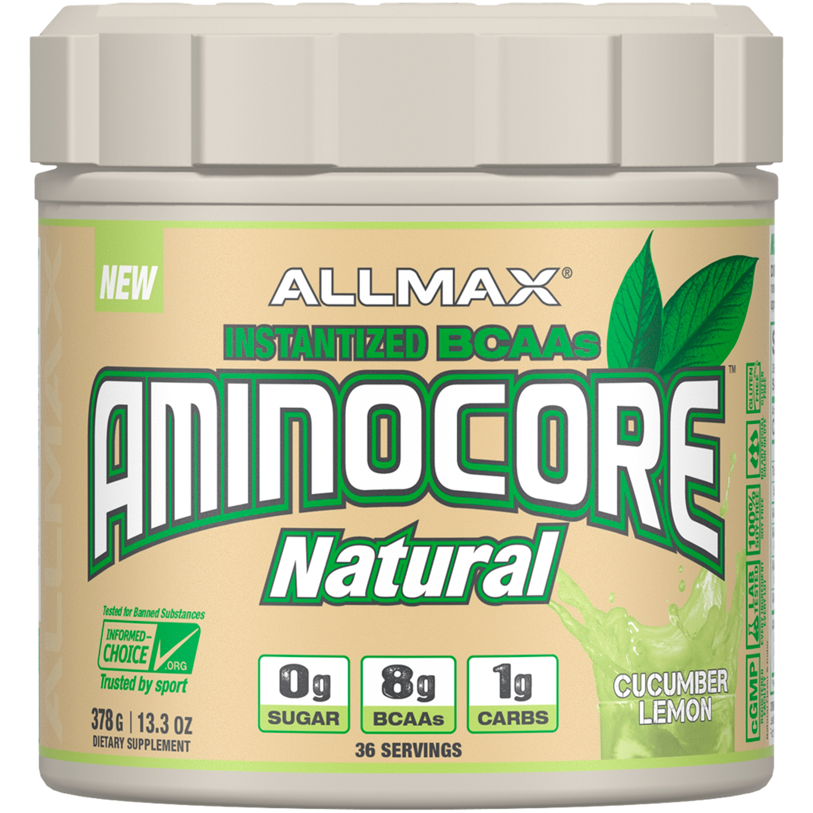 Comprar ALLMAX Nutrition, AMINOCORE Natural, Instantized BCAAs, Cucumber Melon, 13.3 oz (378 g)
