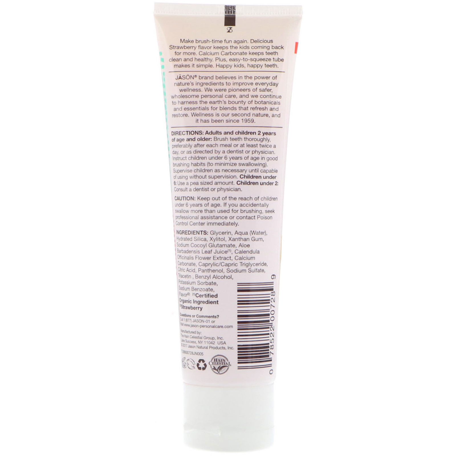 Comprar Jason Natural, Kids Only! Creme dental, Morango, 119 g (4,2 oz) - Imagem 2