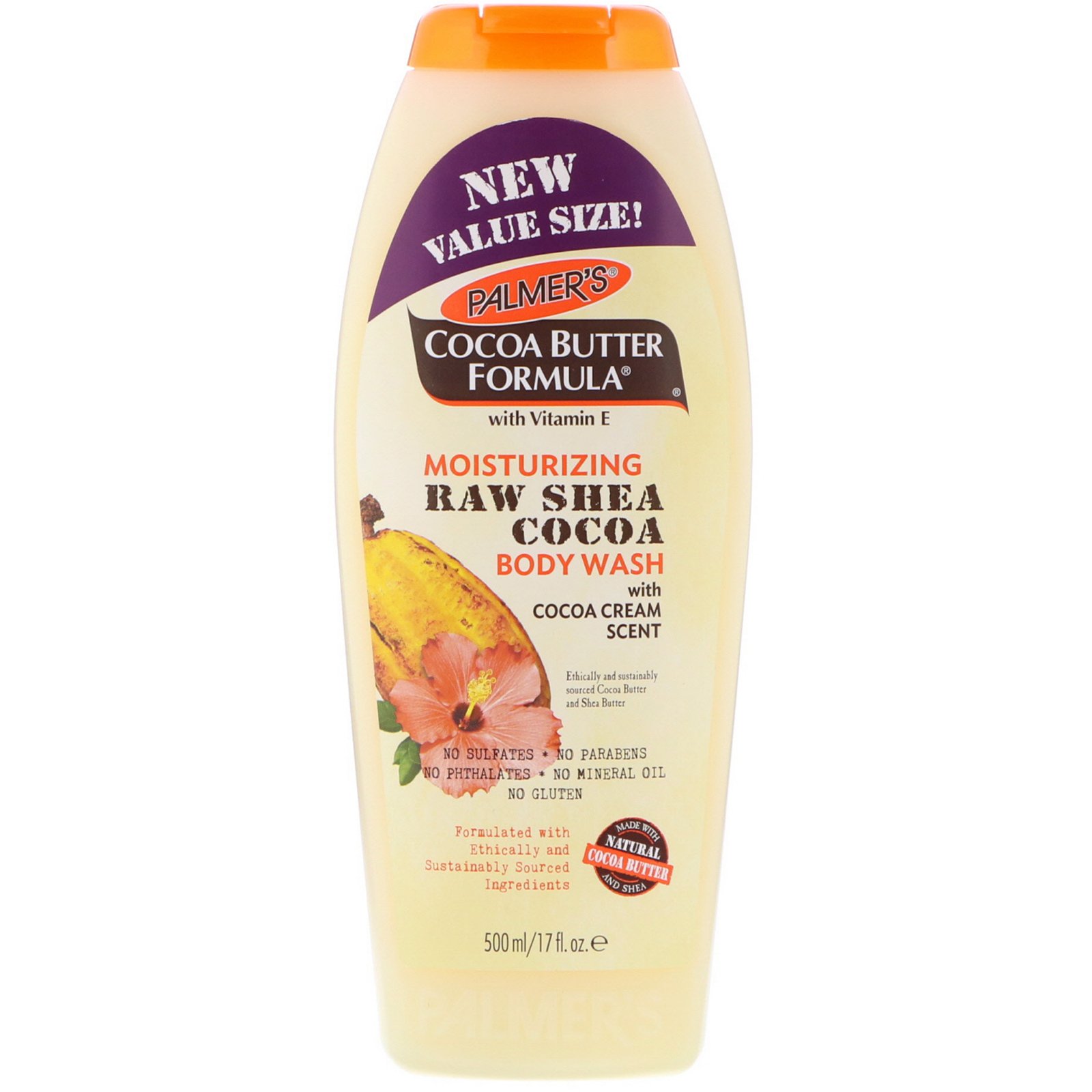 Comprar Palmer's, Fórmula de Manteiga de Cacau, Sabonete Líquido Hidratante com Manteiga de Cacau Cru, com Aroma de Creme de Cacau, 500 ml