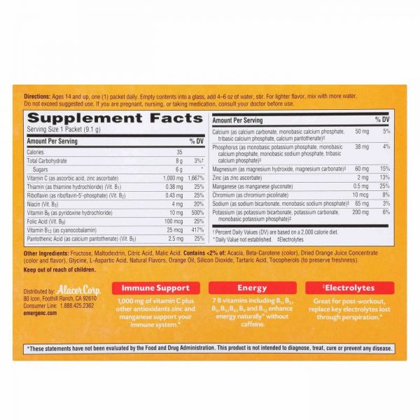 Comprar Alacer, Emergen-C Super Laranja - 30 Pacotes - Imagem 5