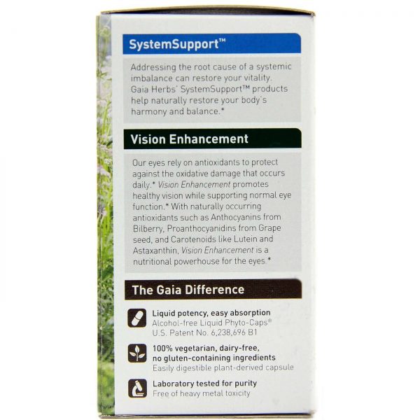 Comprar Gaia Herbs, Aprimoramento da visão - 60 Fito-cápsulas vegetarianas - Imagem 4
