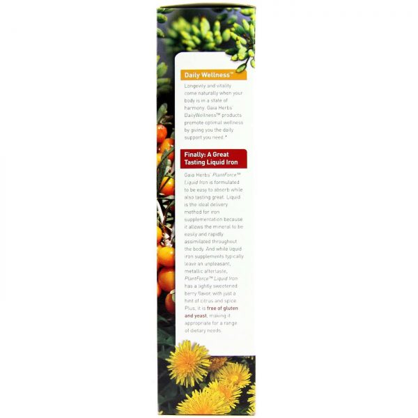 Comprar Gaia Herbs, PlantForce™ Ferro Líquido - 473 ml - Imagem 4
